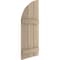 Ekena Millwork Rough Sawn 3 Board Joined Board-n-Batten w/Quarter Round Arch Top Faux Wood Shutters, 16 1/2"Wx62"H SHUBJQ16X62RSPR - alternate 7